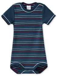 Schiesser Baby 138286-803 - Body a maniche corte, bambino, Blu (Blau (803-dunkelblau)), 86 (1 anno)