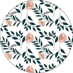 Bonateks, Ronde digitaal bedrukte muismat, antislip onderkant, voor kantoor en thuis, diameter: 22 cm