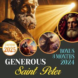 Generous Saint Peter Calendar 2025: From October 2024 to December 2025, Including Bonus 3 Months 2024 with Photography of Wonder Saint Peter, Perfect for Organizing and Planning