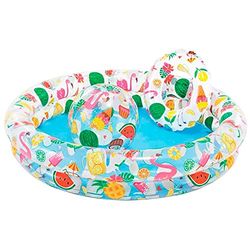 Intex Piscina, Flotador y Pelota Color con Accesorios, 122 x 25 cm, 150 litros (59460)