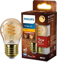 Philips Ampoule LED Vintage Ambrée 25 W, Culot E27, Blanc Chaud 2200K, Dimmable