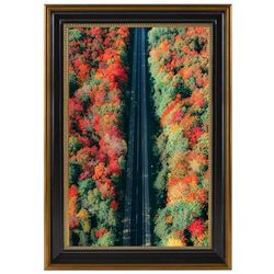 Space Art Deco Cadre Photo en Forme de dent de scie avec Cadre Mural en Verre Format Paysage Portrait Antique 11x17 Ornate Gold