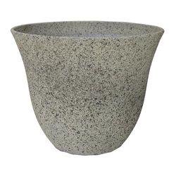GARDENGOODZ Classic Home and Garden Pot de Fleurs en résine Motif chèvrefeuille Gris Pierre 33 cm
