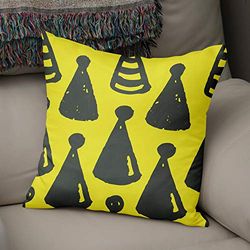 BonaMaison Fundas para Cojínes, Amarillo neón y Humo Funda de Almohada Elegante y Suave para Decorativa Moderna Decoración del Hogar Habitación, 50x50 Cm - Diseñado y Fabricado en Turquía