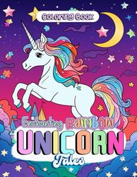 Enchanting Rainbow Unicorn Tales Coloring Book: Uncomplicated Coloring Fun For Girls 4 And Up Discover 100 Enchanting Pages Crafted To Ignite Creativity And Bring Joy