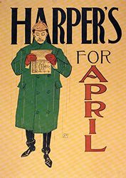 Lumartos, Vintage Poster Harpers For April, Print only, A3