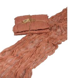 Halbach Seidenbänder Chemin de Table, Largeur : 70 cm, Longueur : 300 cm, Chemin de Table Lavable pour Mariage, Anniversaire, décoration de Table, Nappe Fine Effet Coton Couleur Bois de Rose
