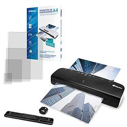 WAYTEX A78209P73 - Kit de lastificadora A3 A4 Pro (hasta 2 x 125 micras, con rejilla de corte de hojas, 100 fundas A4 + 20 multiformato