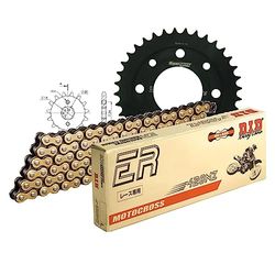 Kettingset DID staal 428NZ / 112 clipslot voor Honda CG 125 cc bj. 1998-1999