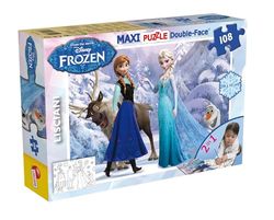 Color baby 46904 supermaxi frozen, 108-delig maxipuzzel doubleface 108