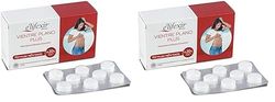 E'LIFEXIR Vientre Plano Plus - Comprimidos Masticables para Favorecer el Tránsito Intestinal, Favorece la Microflora, Con Fructooligosacáridos y Xilitol, 32 Cápsulas (Paquete de 2)