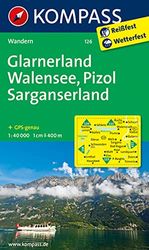 Carta escursionistica n. 126. Glarnerland, Walensee 1:40.000: Wandelkaart 1:40 000