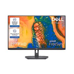 Dell S2721NX 27" Full HD (1920x1080) Monitor, 75Hz, IPS, 4ms, AMD FreeSync, Lunetta ultrasottile, 2x HDMI, 3 Anni di Garanzia, Nero