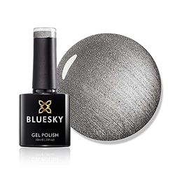 Bluesky Gel Nail Polish, Titanium A032, Silver, Steel Grey, Long Lasting, Chip Resistant, 10 ml (Requires Drying Under UV LED Lamp)