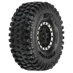 PROLINE PRO1012812 Hyrax 1.9 G8 Rock Terrain banden + velgen SUPSOFT V/H (2) Impuls zwart/zilver plastic INTERNAL Bead-LOC 12MM