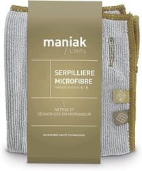 Maniak Chiffon Serpillère Microfibre pour Sol – Microfibre Durable & Ecolo Lavable 200 Fois en Machine – Grande Efficacité