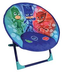 Fun House PYJAMASQUES - Siège lune pliable pour enfant, Polyester/Polyéthylène/Acier, 54 x 45 x 47 cm