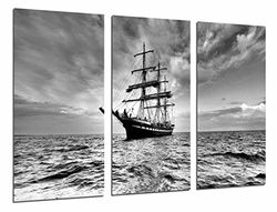 Quadro fotográfico vela no mar, barco tamanho total: 97 x 62 cm XXL