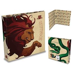 HARRY POTTER - Carpeta de anillas con diseño de Gryffindor y Slytherin