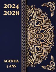 Agenda 5 Ans 2024-2028: Planificateur Mensuel 2024 2028 | 60 Mois du 01/01/2024 au 31/12/2028 | 1 Mois sur 2 Pages | Jours Fériés | Format A4 (21.59 x 27.94 cm) | 160 Pages