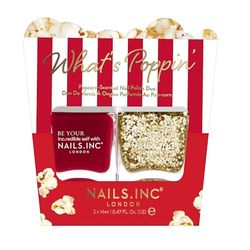 Nails.INC What's Poppin' Popcorn Scented Nail Polish Duo