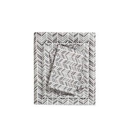 Madison Park Essentials Sheet Set Printed ultra zacht, King, Grijs