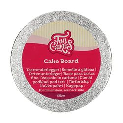 FunCakes Cake Board Rond Ø10 cm - Argent : Rond Cake Board, Haute qualité, Aspect luxueux, 1 pièce.