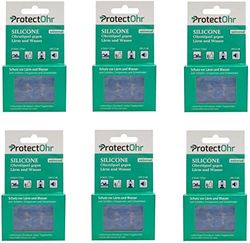 ProtectOhr Silicone Universal Earplugs, 18 pares de silicona impermeable, tapones para los oídos contra el ruido y el agua, al nadar/ducharse/deportes acuáticos, 36 piezas