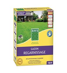 BHS GRP3 | 3kg | 150 m² | Semence Gazon Regarnissage et Engrais | Gazon Plus résistant et Mieux protégé | Rapide et Durable | Tous Types de Terrain et Climats 479