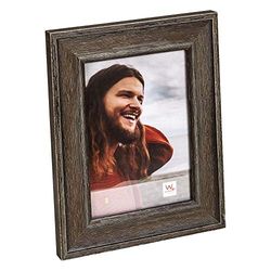 walther design Picture Frame Dark Brown 13 x 18 cm Multi Fluted Profile Plastic Jona AQ318P