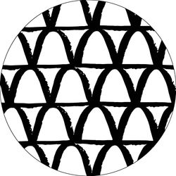 Bonateks, Ronde digitaal bedrukte muismat, antislip onderkant, voor kantoor en thuis, diameter: 22 cm