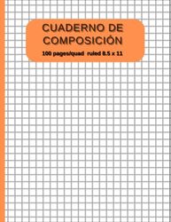 Cuaderno de composición de papel cuadriculado