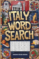 Italy Word Search: Word Searches with Easy to Read Print about History, Art, Food and Legends and More | 6x9 inches, 110 pages | 50+ Puzzles... Gift for Vacations, Holiday and Free Times