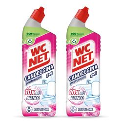 Wc Net - Candeggina Gel Profumata, Detergente per Sanitari e Superfici, Azione Sbiancante e Igienizzante, Fragranza Flower Fresh, 700 ml x 2 Pezzi