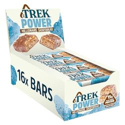 JB's Trek Protein Power Bar Millionaire Shortbread - Plant Based - Gluten Free - Vegan Snack - 55g x 16 Bars