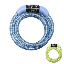 Master Lock Lucchetto Bici ,Combinazione, 1,2 M Cavo, Esterno, Cplore Casuale, 8143Eurdprocol - Ideale per Proteggere Bicicletta, Skateboard, Passeggino, Falciatore, Attrezzature Sportive, Azzuro/Verde