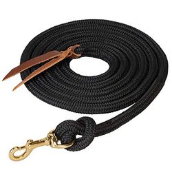 Weaver Leather Laisse de Cowboy en polyéthylène avec Bouton-Pression, 1,5 cm x 3 m, Noir