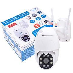 Cámara de Video vigilancia Wireless PNI IP230T 1080P con PTZ H264 + Compatible con microSD de 128GB, visión Nocturna, aplicación Tuya, P2P, Android, iOS, para Interiores y Exteriores