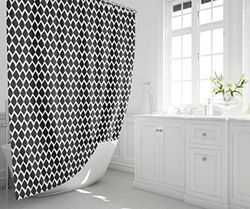 Bonamaison Tenda da Doccia Impermeabile, Resistente alle Muffe, Facile da Pulire, Tenda da doccia Stampata Digitalmente, Lavabile, Dimensioni 150x200, 1 Pezzo - Prodotto e Progettato in Turchia