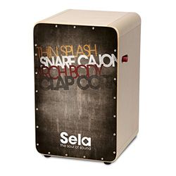 Sela SE 081 Casela Pro Cajon met snare on/off mechanisme, speelklaar opgebouwd, vintage garu