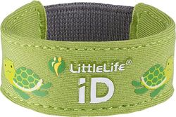 LittleLife Veiligheidsarmband, Kids iD Armband met iD Kaarten voor Noodcontact of Medische Informatie - Schildpad