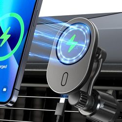Miracase for Magsafe Car Mount Charger, [15W Fast Charging]Car Phone Holder Wireless Charger Air Vent Magnetic Car Phone Holder, 360° Rotation Car Mount olny fits iPhone 12/13/14/15/16 Series