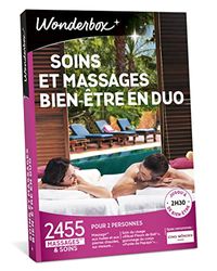 Wonderbox - Coffret cadeau - SOINS ET MASSAGES BIEN-ÊTRE EN DUO - 2455 soins, massages sur mesure, modelages, hammam, soins du visage ... pour 2 personnes