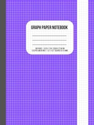 Graph Paper Notebook: Grid Paper for Math, Engineering, Science, 8.25 x 11 inches, 160 Page, 5 Squares per Inch, 5x5, Light Gray Lines, Glossy Purple Hardcover, Standard Design
