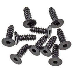 Zeskant schroefdraadboor platte kop M2,6x8 mm Blk (10)