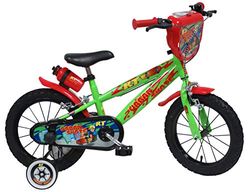 Denver Bike 14 Urban Skate fiets stad 35,6 cm (14 inch) staal groen rood kinderfiets (verticaal, stad, 35,6 cm (14 inch) staal, groen, rood, 35,6 cm (14 inch)