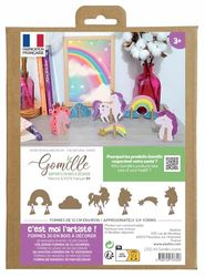 GOMILLE - Kit Unicorno - Forma in legno da montare - Giocattolo per bambini dai 3 anni in su, gioco costruzione creativa educativa - Made in France