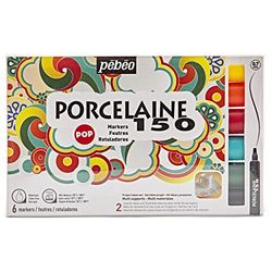 Pébéo Pop 150 set med 6 porslinsmarkörer 0,7 mm