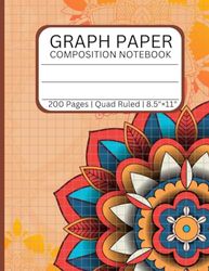 Graph Paper Composition Notebook: 4x4 Quad Ruled, 8.5" x 11", 200 Pages"