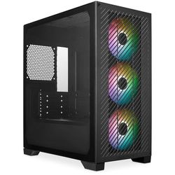 Cooler Master Elite 301 - Boîtier Mini-Tour (Micro-ATX, ITX), 3 Ventilateurs Avant ARGB 120mm (1200tr/min), pour Radiateur 280mm Max. ou GPU 365mm Max., Emplacement PSU Ajouré, USB 3.2 Gen1 Type-C